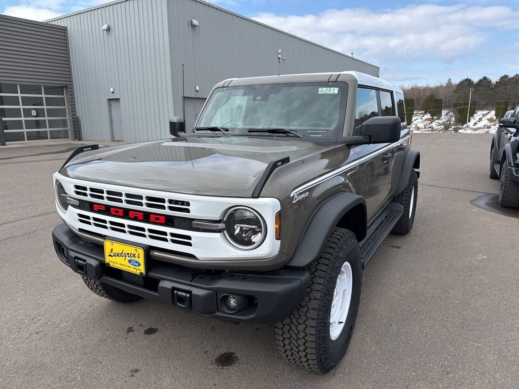 2026 Ford Bronco Heritage Edition in Marsh Gray — front three-quarter view