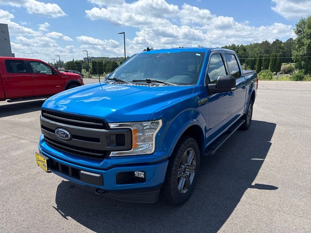 2020 Ford F-150 XL in Velocity Blue Metallic — front three-quarter view