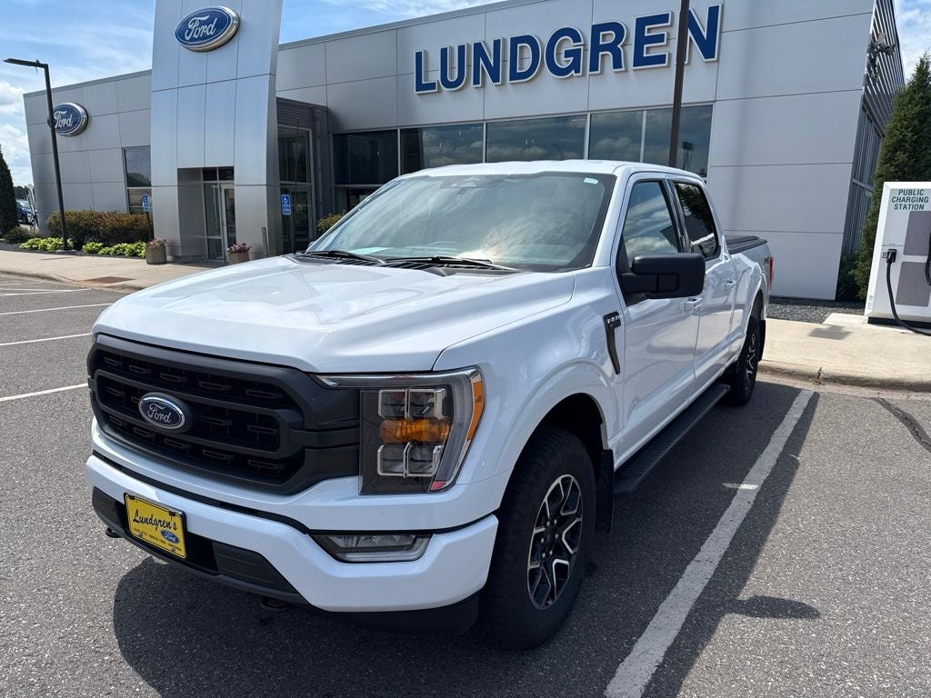 2022 Ford F-150 XLT in Oxford White — front three-quarter view